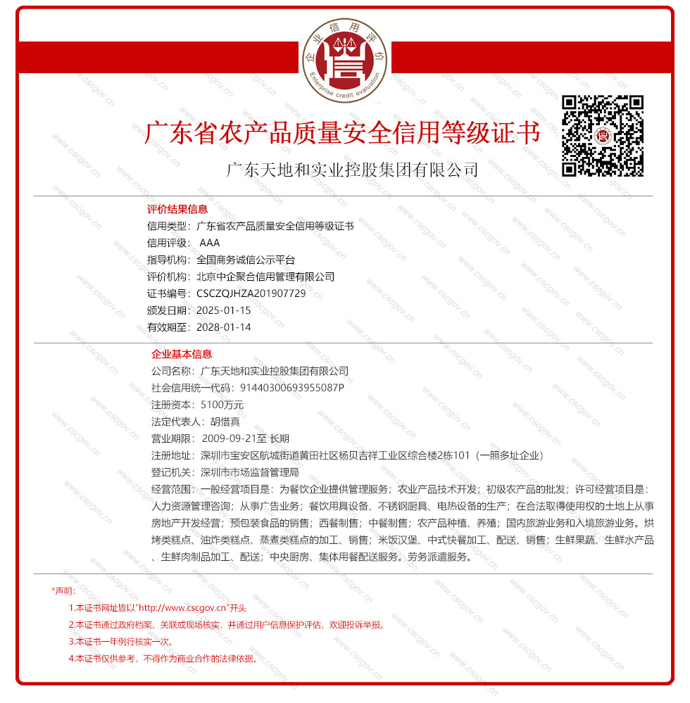 广东天地和实业控股集团有限公司